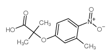 2-甲基-2-(3-甲基-4-硝基苯氧基)丙酸结构式