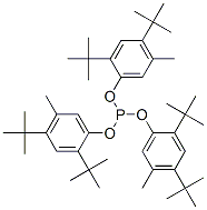 tris-(2,4-di-tert-butyl-5-methyl-phenyl)phosphite结构式