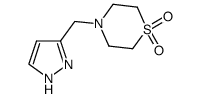 Thiomorpholine, 4-(1H-pyrazol-3-ylmethyl)-, 1,1-dioxide (9CI) picture