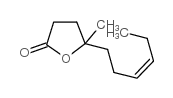 Z-二氢-5-甲基-5-(3-己烯基)-2(3H)-呋喃酮结构式