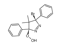 cis-3-bromo-4,5-dihydro-5-hydroperoxy-4,4-dimethyl-3,5-diphenyl-3H-pyrazole结构式