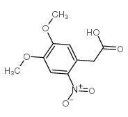 4,5-二甲氧基-2-硝基苯乙酸结构式