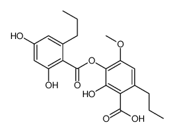 3-[(2,4-Dihydroxy-6-propylbenzoyl)oxy]-2-hydroxy-4-methoxy-6-propylbenzoic acid Structure
