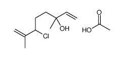acetic acid,6-chloro-3,7-dimethylocta-1,7-dien-3-ol结构式