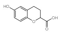 3,4-二氢-6-羟基-2H-1-苯并吡喃-2-羧酸结构式