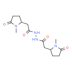 bis[1-methyl-5-oxopyrrolidine-2-aceto]hydrazide Structure