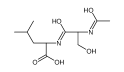 (2S)-2-[[(2S)-2-acetamido-3-hydroxypropanoyl]amino]-4-methylpentanoic acid Structure