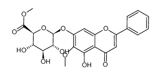 Oroxylin A 7-O-β-D-glucuronide methyl ester结构式