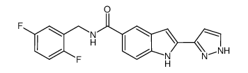 N-(2,5-difluorobenzyl)-2-(1H-pyrazol-3-yl)-1H-indole-5-carboxamide Structure