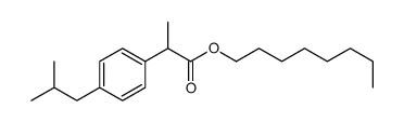 octyl 2-[4-(2-methylpropyl)phenyl]propanoate Structure
