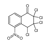 2,2,3,3,4-pentachloro-5-nitro-3,4-dihydro-2H-naphthalen-1-one结构式