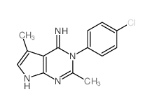 4-(4-chlorophenyl)-3,7-dimethyl-2,4,9-triazabicyclo[4.3.0]nona-2,5,7,9-tetraen-5-amine结构式