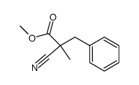 methyl 2-cyano-2-methyl-3-phenylpropanoate结构式