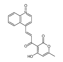 4-<3-(4-Hydroxy-6-methyl-2-oxo-3-pyranyl)-3-oxo-1-propenyl>-chinolin-1-oxid结构式