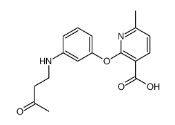 6-methyl-2-[3-(3-oxobutylamino)phenoxy]pyridine-3-carboxylic acid Structure