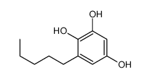 6-pentylbenzene-1,2,4-triol Structure
