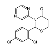 2-(2,4-dichlorophenyl)-3-pyrazin-2-yl-1,3-thiazinan-4-one结构式