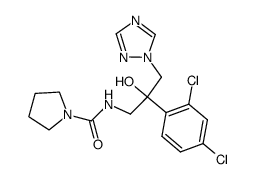 N-[2-(2,4-Dichlorophenyl)-2-hydroxy-3-(1H-1,2,4-triazol-1-yl)prop-1-yl]-N',N'-tetramethyleneurea Structure