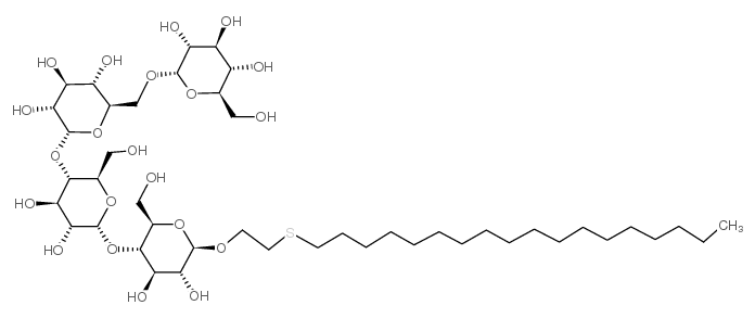 硫乙基-4-O-(4-O[6-O-a-D-葡萄糖基]-a-D-葡萄糖基)-b-D-葡萄糖苷结构式