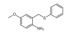 Benzenamine, 4-methoxy-2-[(phenylthio)methyl] Structure