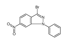 1H-Indazole, 3-bromo-6-nitro-1-phenyl Structure