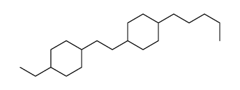 4-戊基-[2-(反式-4-乙基环己基)乙基]环己烷结构式