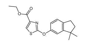 ethyl 2-(3,3-dimethyl-2,3-dihydro-1H-inden-5-yloxy)thiazole-4-carboxylate结构式