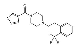 thiophen-3-yl-[4-[2-[2-(trifluoromethyl)phenyl]ethyl]piperazin-1-yl]methanone结构式