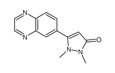 1,2-DIMETHYL-5-(QUINOXALIN-6-YL)-1H-PYRAZOL-3(2H)-ONE结构式