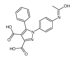 1-(4-acetamidophenyl)-5-phenylpyrazole-3,4-dicarboxylic acid结构式