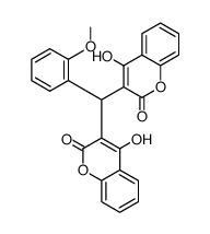 3,3′-(2-methoxybenzylidene)-bis-(4-hydroxycoumarin) Structure