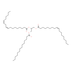1-Myristoyl-2-Linoleoyl-3-Oleoyl-rac-glycerol Structure
