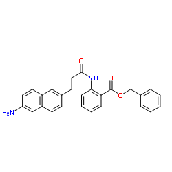 Benzyl 2-{[3-(6-amino-2-naphthyl)propanoyl]amino}benzoate Structure