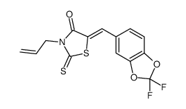 (5E)-3-Allyl-5-[(2,2-difluoro-1,3-benzodioxol-5-yl)methylene]-2-t hioxo-1,3-thiazolidin-4-one结构式