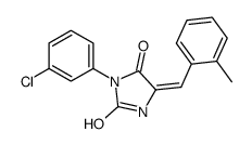 (5Z)-3-(3-chlorophenyl)-5-[(2-methylphenyl)methylidene]imidazolidine-2,4-dione Structure
