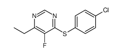 4-(4-chlorophenylthio)-6-ethyl-5-fluoropyrimidine结构式