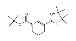 5-硼酸频哪醇酯基-3,4-二氢吡啶-1(2H)-羧酸叔丁酯结构式