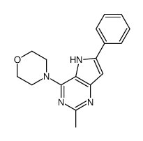 4-(2-甲基-6-苯基吡咯并[2,3-e]嘧啶-4-基)吗啉结构式