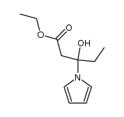 ethyl 3-hydroxy-3-(1-pyrrolyl)pentanoate结构式