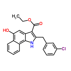 2-[(3-氯苯基)甲基]-5-羟基-1H-苯并[g]吲哚-3-羧酸乙酯图片