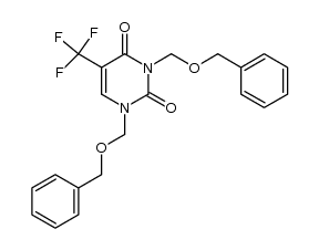 1,3-bis(benzyloxymethyl)-5-(trifluoromethyl)pyrimidine-2,4(1H,3H)-dione结构式