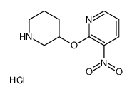 3-硝基-2-(3-哌啶基氧基)吡啶盐酸盐结构式