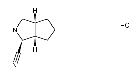 (1S,3aR,6aS)-octahydrocyclopenta[c]pyrrole-1-carbonitrile hydrochloride Structure