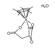 (L-aspartato)(η5-pentamethylcyclopentdienyl)iridium(III) hemihydrate Structure