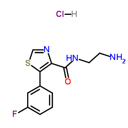 N-(2-氨基乙基)-5-(3-氟苯基)噻唑-4-羧酰胺结构式
