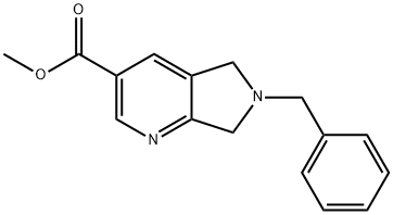 6-Benzyl-6,7-dihydro-5H-pyrrolo[3,4-b]pyridine-3-carboxylic acid methyl ester结构式