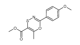 methyl 2-(p-methoxyphenyl)-6-methyl-1,4,3-oxathiazine-5-carboxylate结构式