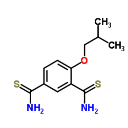 4-(2-甲基丙氧基)-1,3-苯二硫代甲酰胺结构式