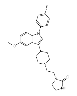 1-(4-fluorophenyl)-3-[1-[2-(2-imidazolidinon-1-yl)ethyl]-4-piperidyl]-5-methoxy-1H-indole Structure
