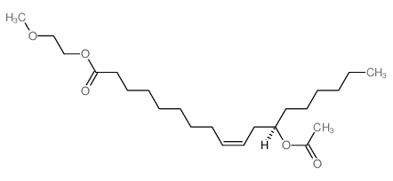 9-Octadecenoic acid,12-(acetyloxy)-, 2-methoxyethyl ester, [R-(Z)]- (9CI)结构式